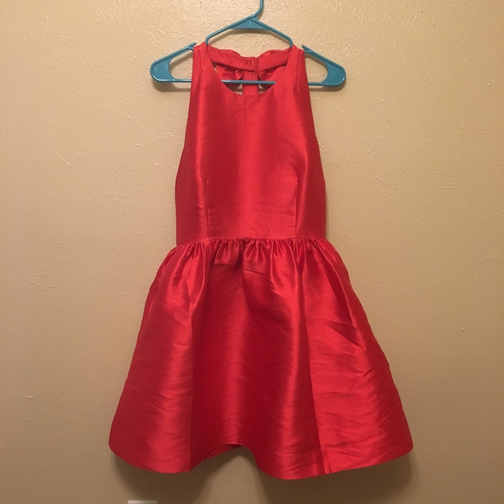 Kate Spade Red T-Back Flare Dress with Bow